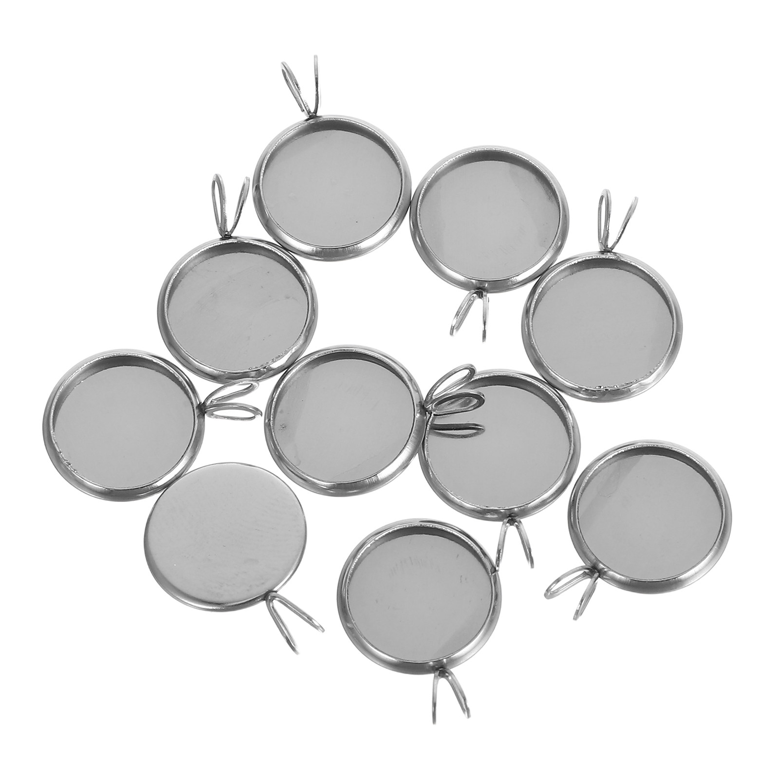 Resin Crafts Diy - 10Pcs 12Mm Round Pendant Tray Copper