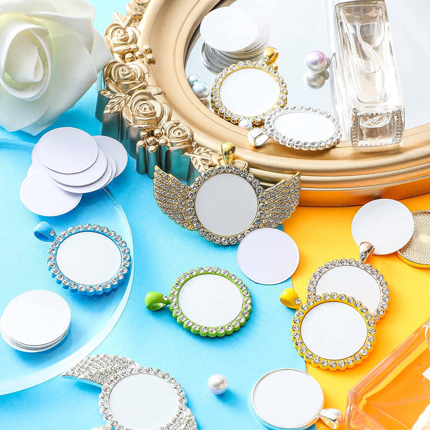 AT35-Sublimation Blank Aluminu - Bezels Set Pendant review and price
