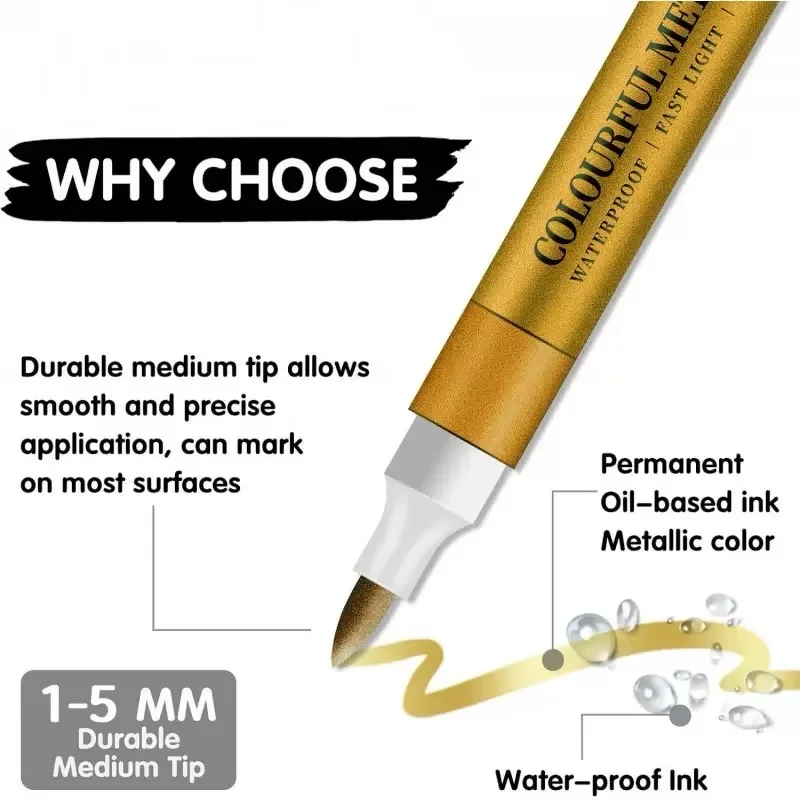 12PCS No Bleed Metallic Marker - Copic Marker Sketch review and price