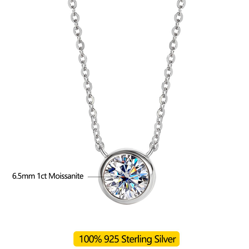 LinkerLove 1ct Moissanite Neck - Bezels Set Pendant review and price